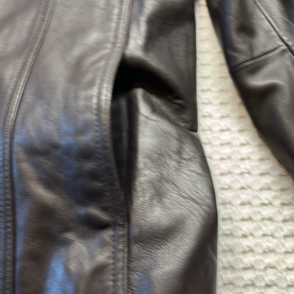 Alfani Women’s Leather Jacket Size L                3/4 Sleeves - Picture 11 of 11